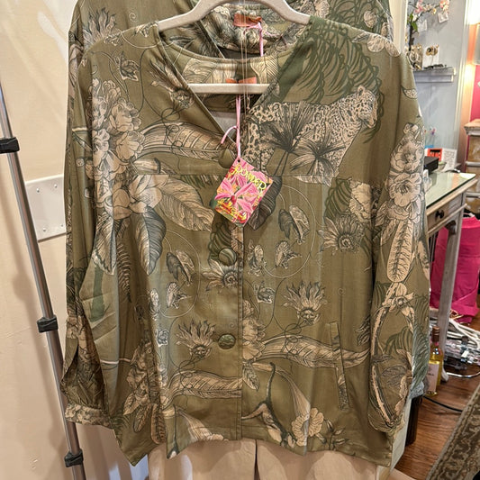 Powder Design Inc.   Puff Sleeve Jacket - Olive