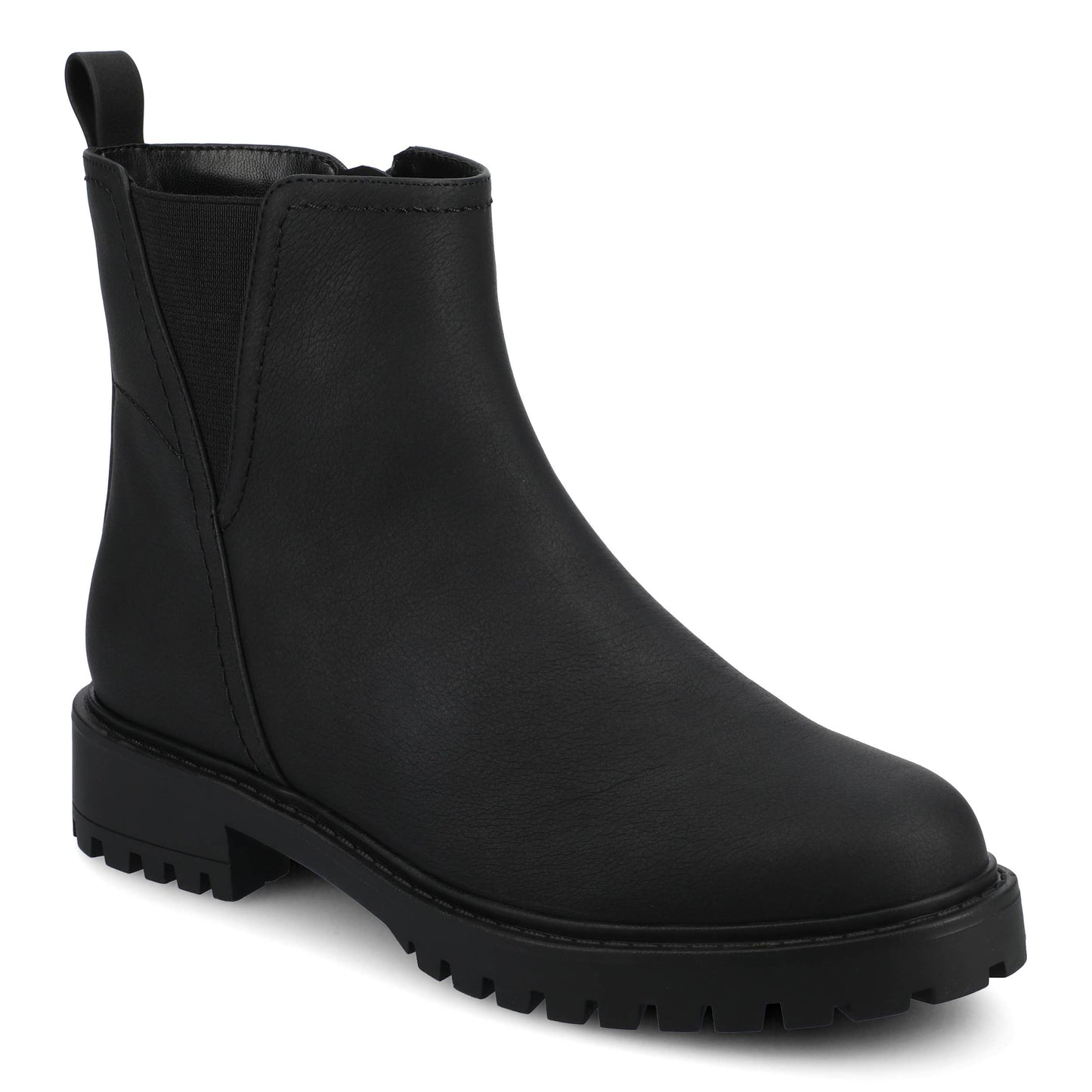 Journee - Journee Womens Junnah Wide-Width Pull-on Chelsea Boots: Vintage/Black / 9.5