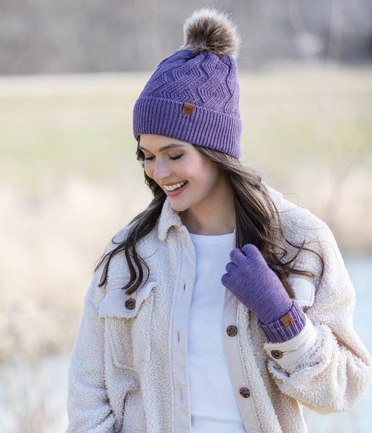 DM Merchandising - Britt's Knits Mainstay Pom Hat Open Stock: Purple