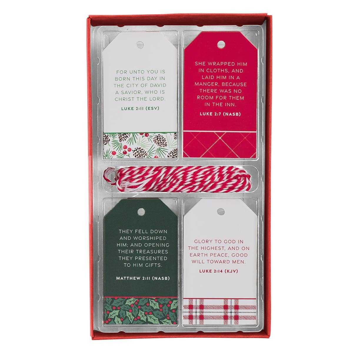 Christian Art Gifts - Gift Tags 16pc Christmas Plaid