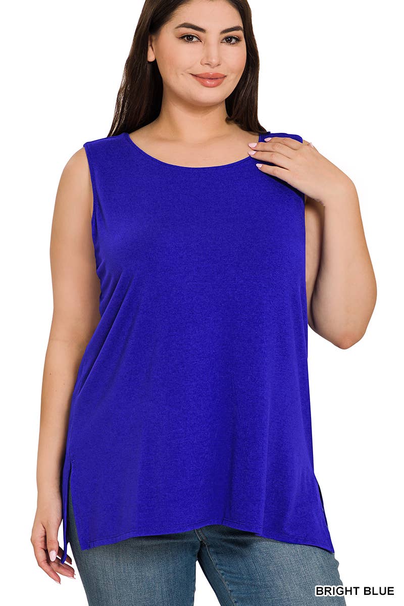 42POPS - SI-22945 Plus Sleeveless Round Top: +MINT-141095 / 3X