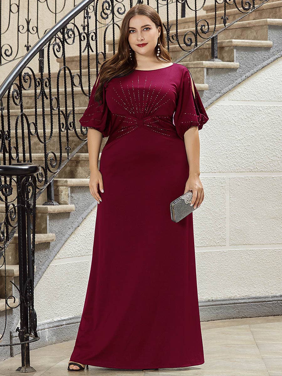 Ever-Pretty - Silver Sequins Fishtail Evening Dress: Navy Blue / 10
