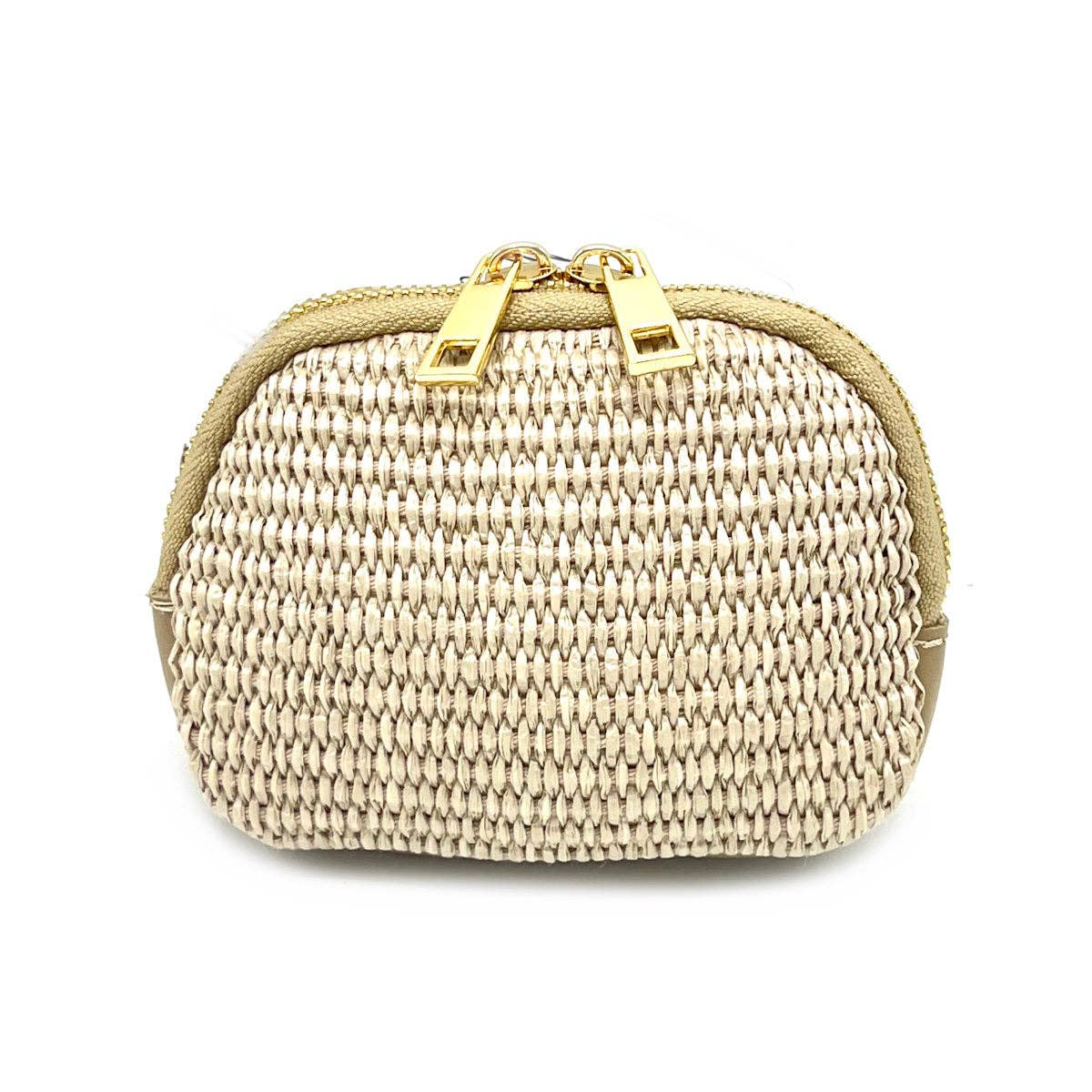 Suie Valentini srl - Summer collection, leather and raffia purse, art. PO01: Black