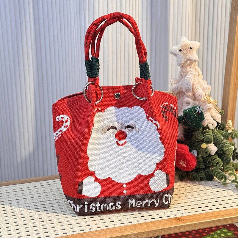 UZ Wholesale Store - Christmas Jacquard Knit Handbag: 4