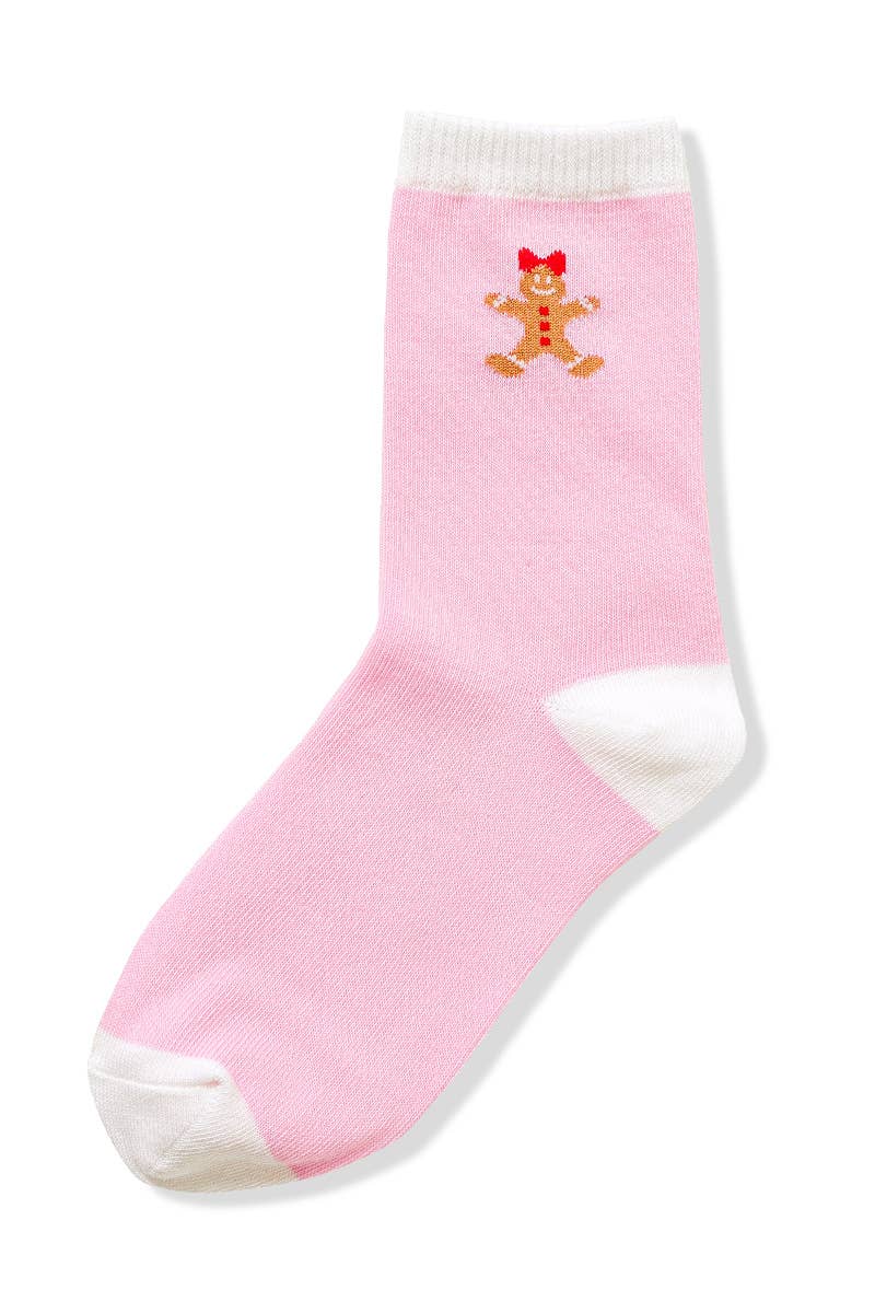 42POPS - .SI-27023 Gingerbread Fall Socks: BLACK-174011 / OS