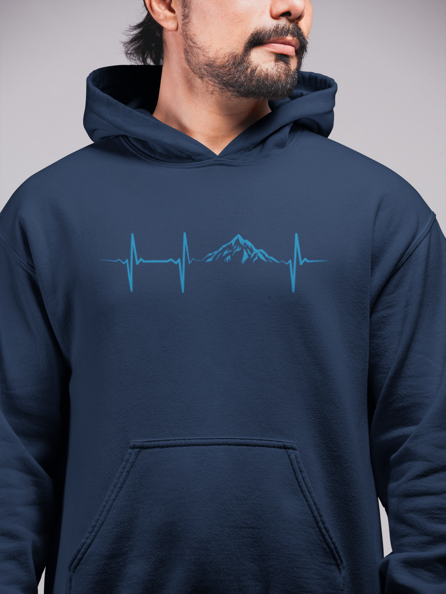 Hunt Hook Eat - Mountain Pulse Hoodie: Navy / Large