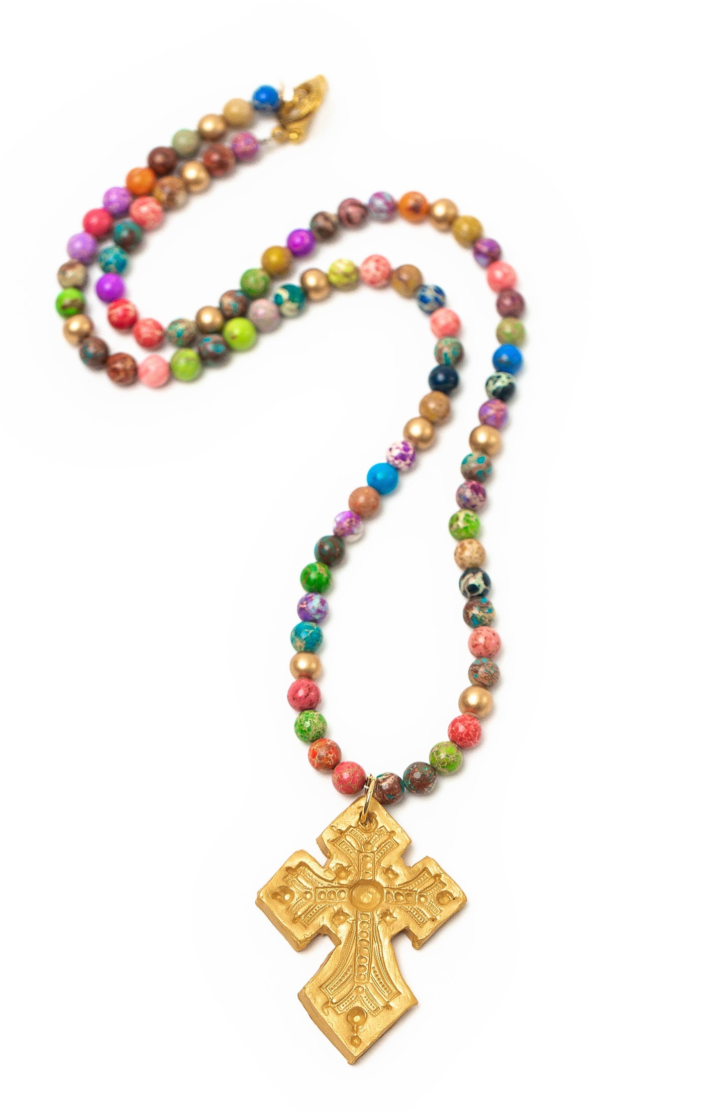 Hidden Truth Jewelry - Multicolored Sea Jasper with Amy Cross