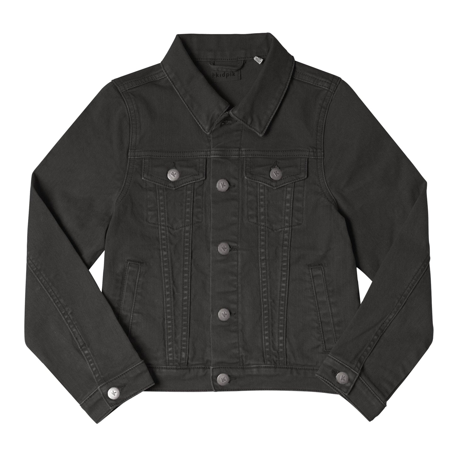 Kidpik - Colored Jean Jacket: Oyster Grey / L (12)