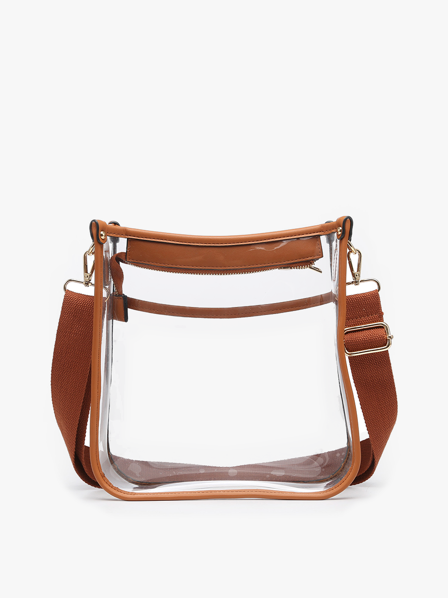 Jen & Co. - M2168CR Posie Clear Crossbody w/ Vegan Leather: Gold