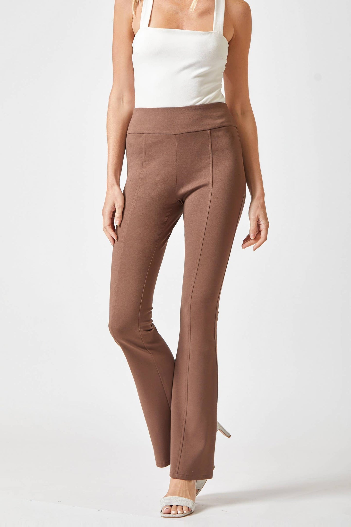 Dear Scarlett - Magic High Waisted Kick Flare Pants: VIOLET / S