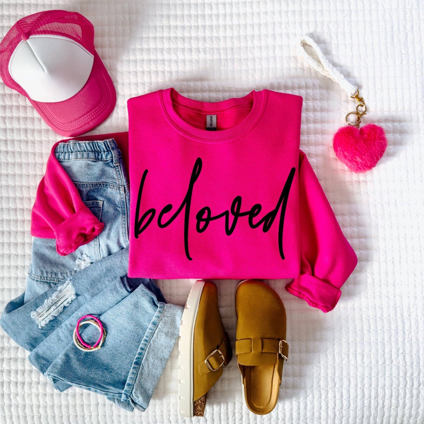 Fox and Owl-Beloved Pink Christian Sweatshirt