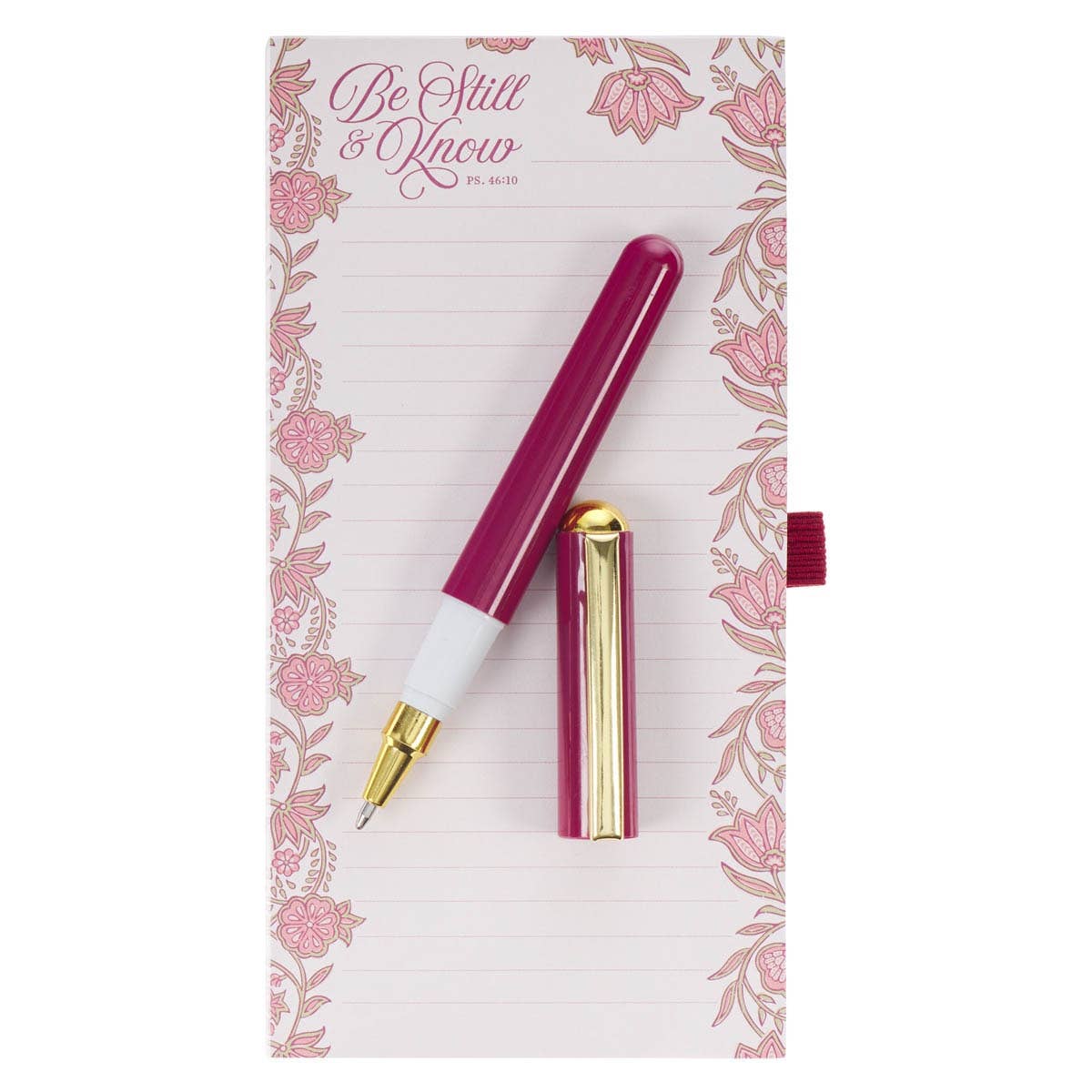 Christian Art Gifts - Magnetic Notepad w/pen Be Still Ps. 46:10