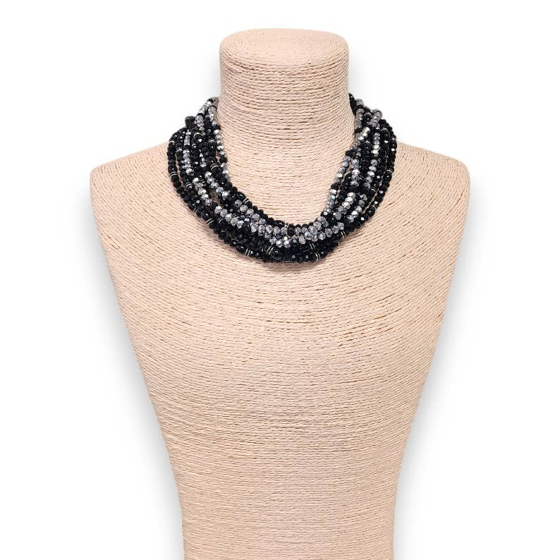Bijoux Envie Statement Jewelry - Chunky Beaded Collar Necklace | Handmade Statement Jewelry