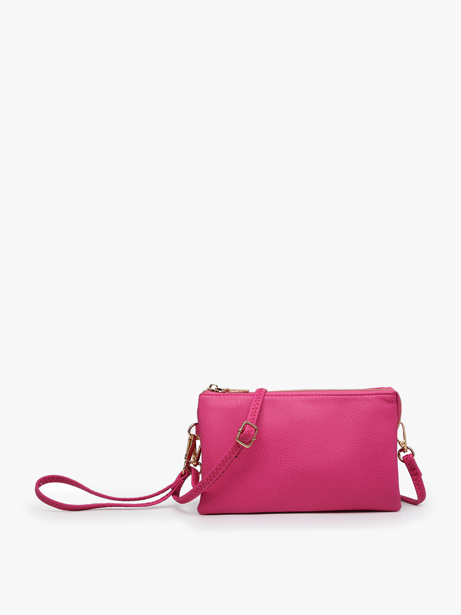 Jen & Co. - M013 Riley Monogrammable 3 Compartment Crossbody/Wristlet: Valentine
