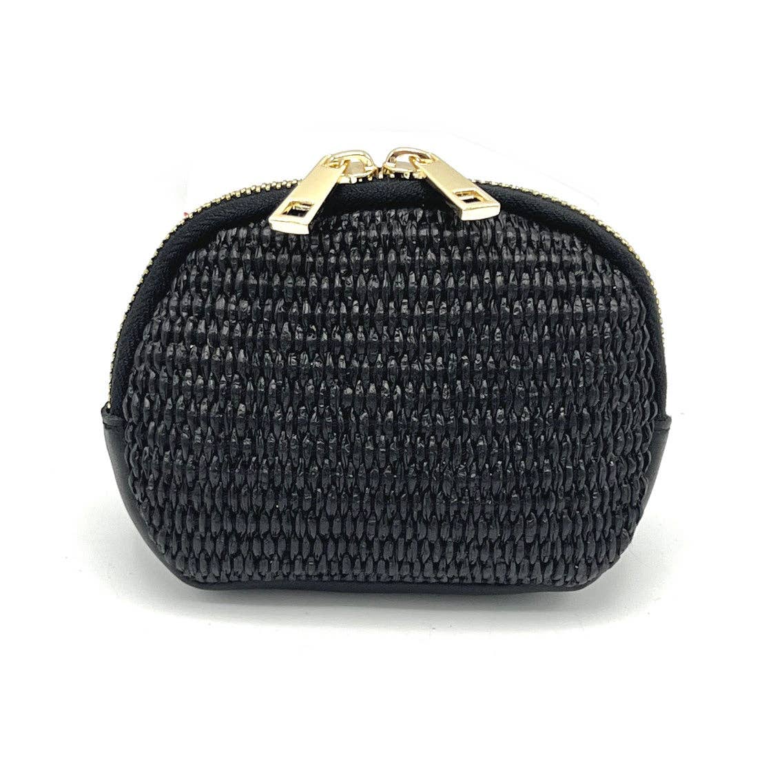Suie Valentini srl - Summer collection, leather and raffia purse, art. PO01: Green