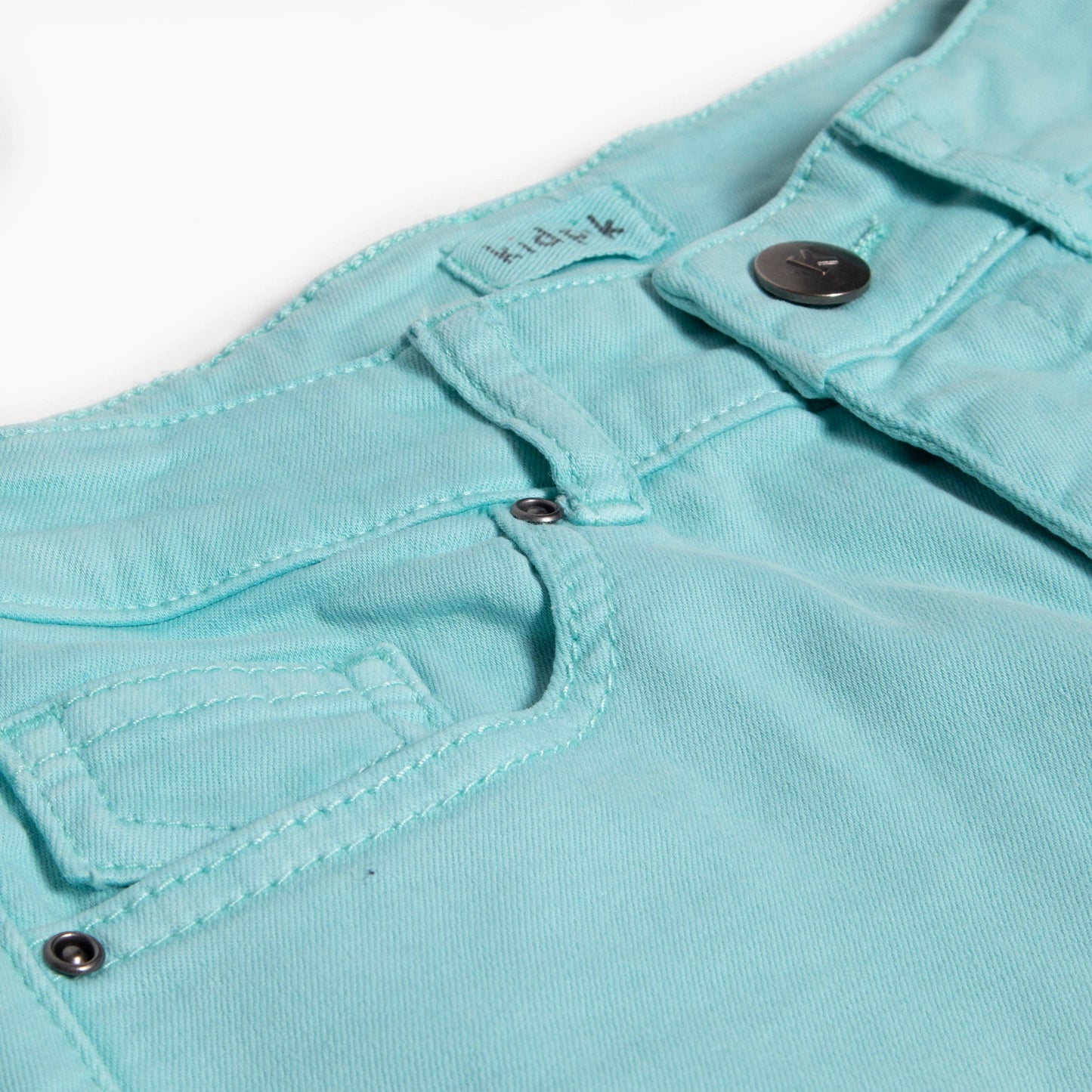 Kidpik - Cuffed Skinny Pant: Aqua Haze / 8