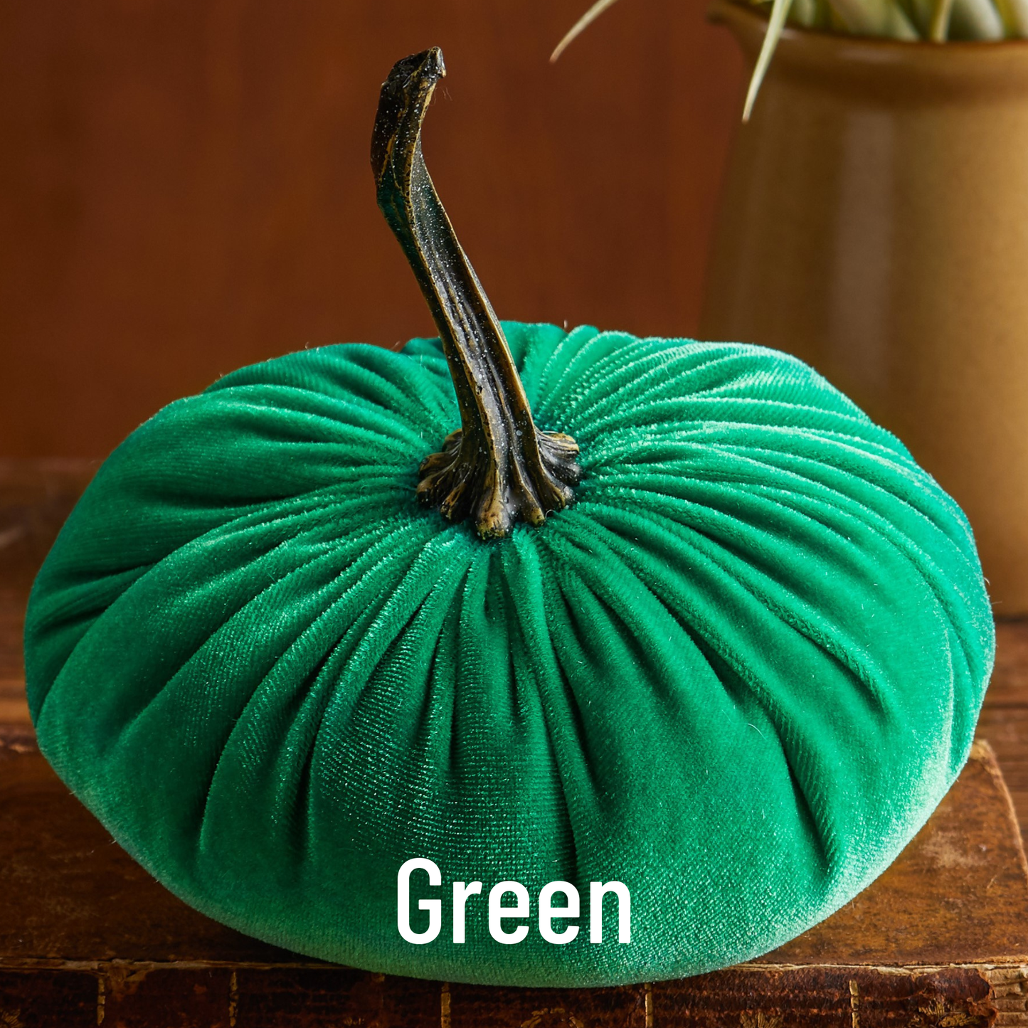 Your Heart's Content - Pumpkin Large Velvet, Fall Decor, Shelf Sitter, Tablescape: Luxe Medallion