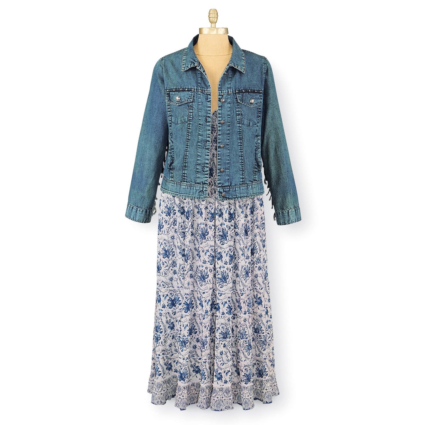 Back in the Saddle - Praire Mist Floral Dress: Small