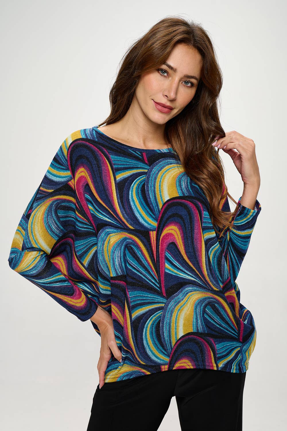Jostar - Miru Batwing Dolman Top-3070MU-LRP1-W415: S