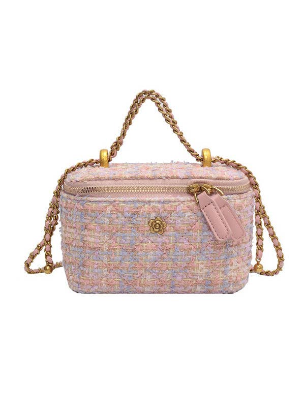 UZ Wholesale Store - Chains Geometric Zipper Crossbody Bags Bags Accessories Bags: WHITE / LARGE SIZE