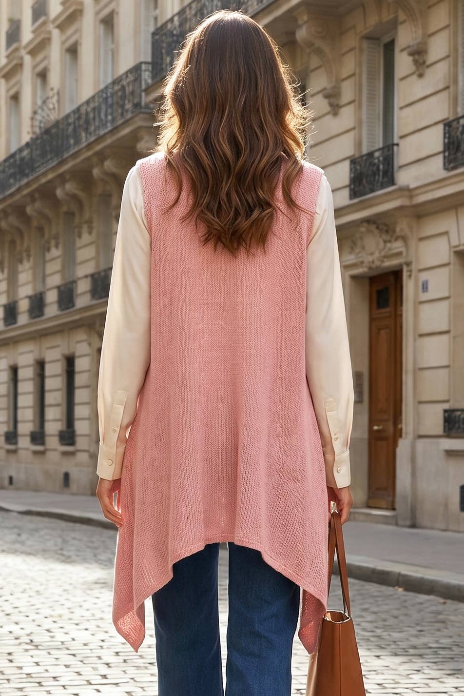 Dear Scarlett - Sleeveless Knit Vest: SOFT GREY / M