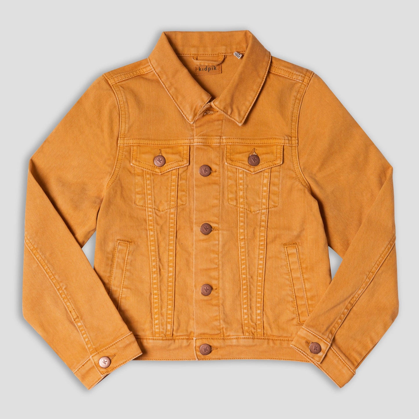Kidpik - Colored Jean Jacket: Oyster Grey / L (12)