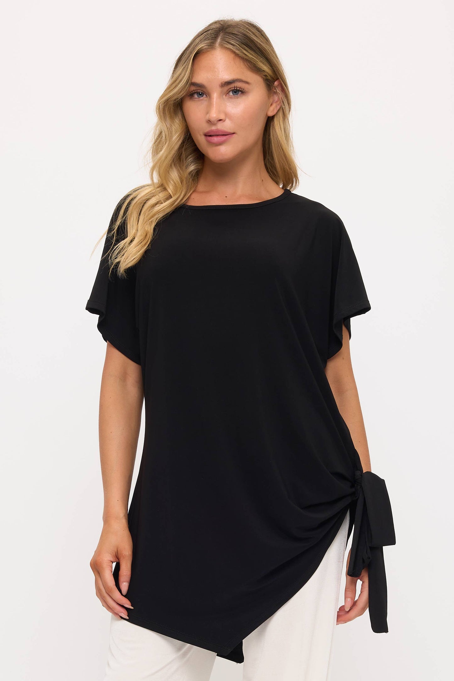 Jostar - HIT Dolman Sleeve Tie Side Tunic-3124HT-SRS1: Royal / M