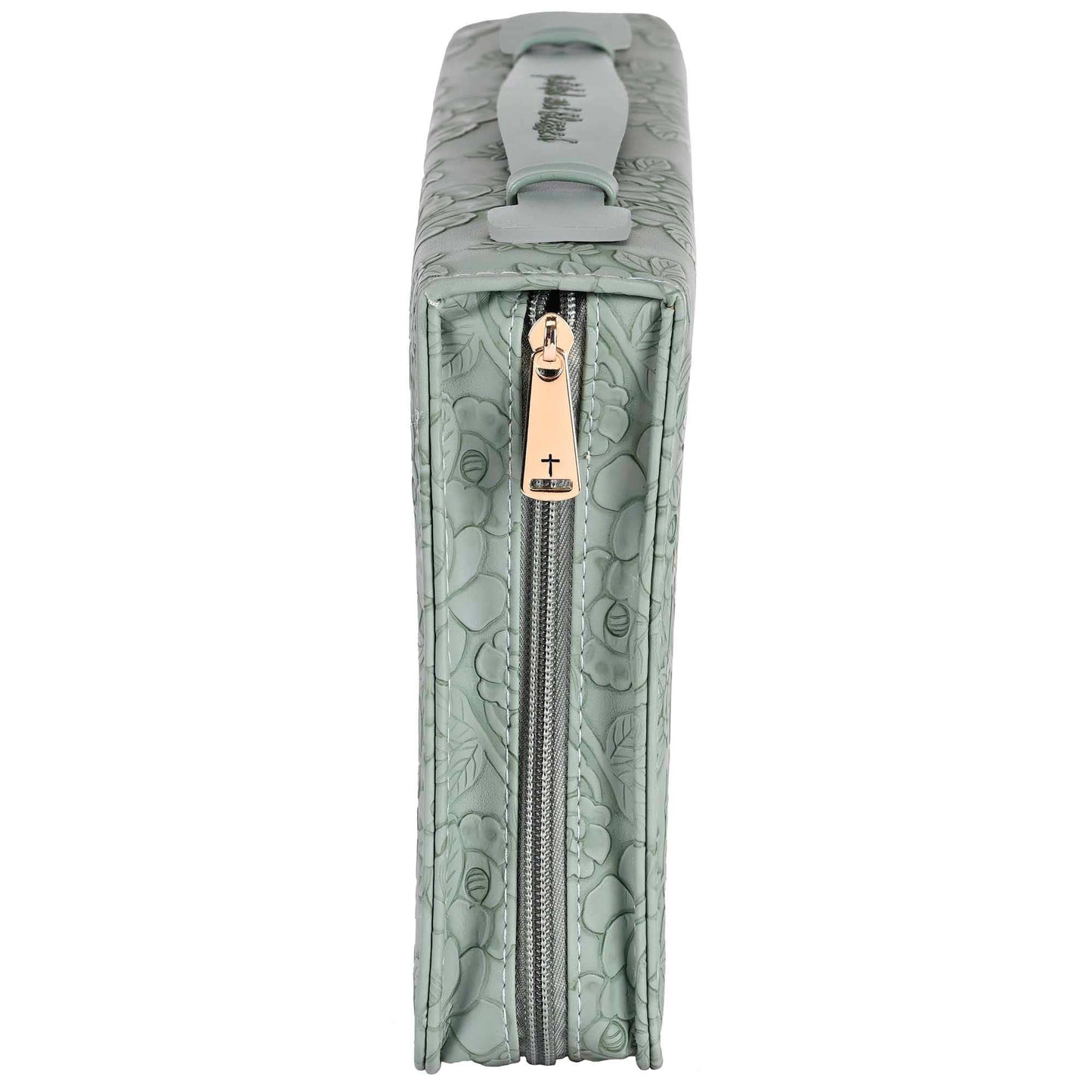 Magnolia - White Dove Bible Case Sculpted Floral Green XLarge