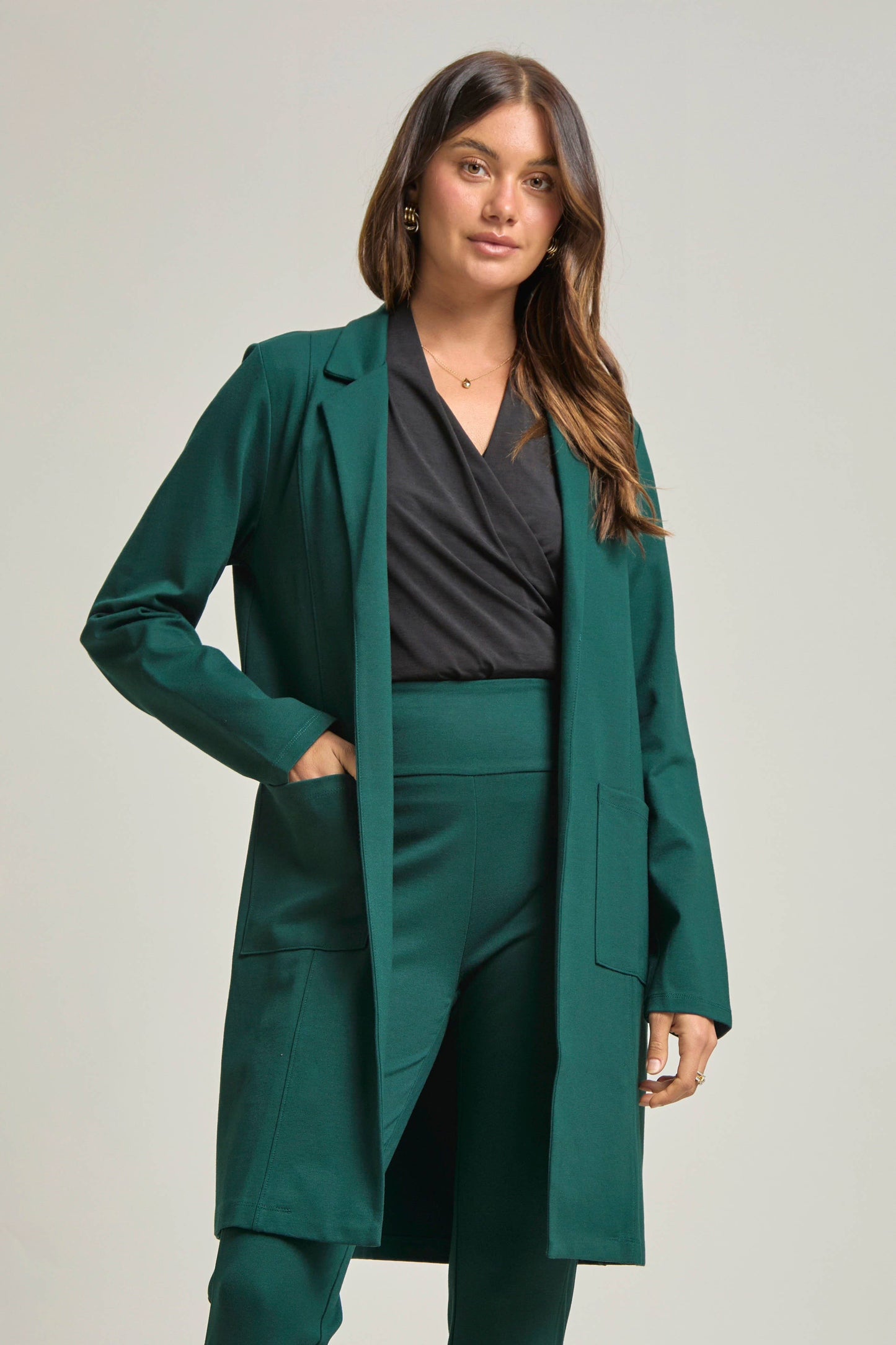 Dear Scarlett - Magic Chic Midi Jacket: Red