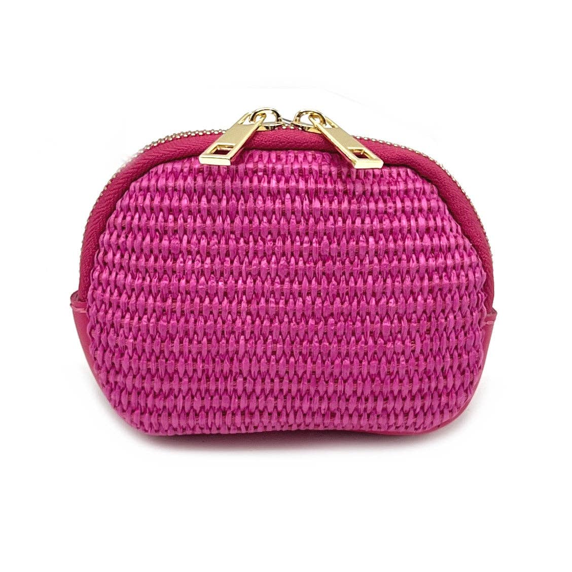 Suie Valentini srl - Summer collection, leather and raffia purse, art. PO01: Royal Blue