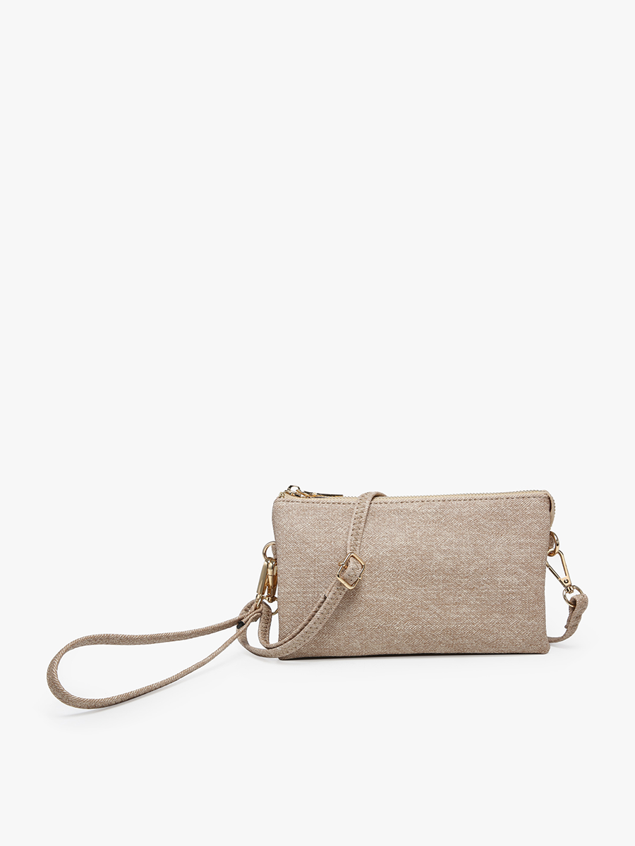 Jen & Co. - M013 Riley Monogrammable 3 Compartment Crossbody/Wristlet: Camo