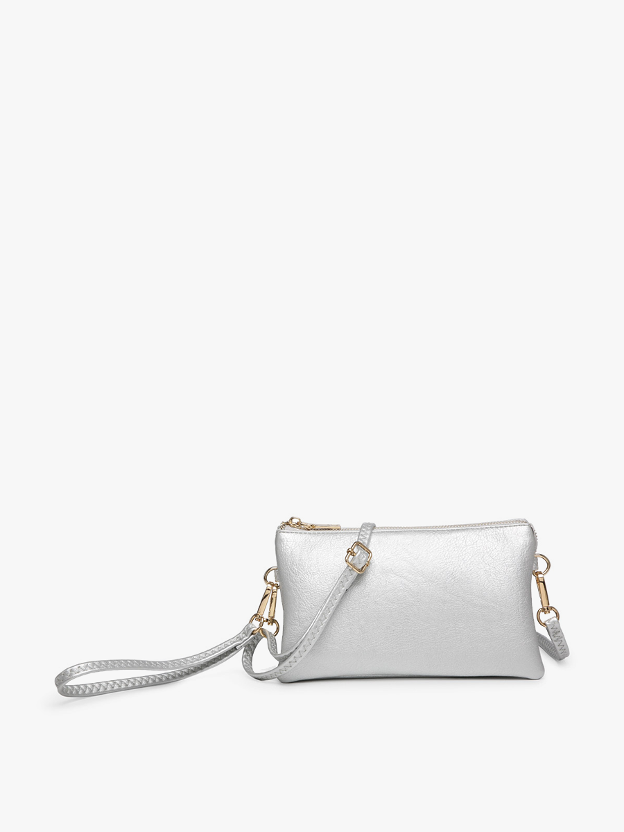 Jen & Co. - M013 Riley Monogrammable 3 Compartment Crossbody/Wristlet: Valentine