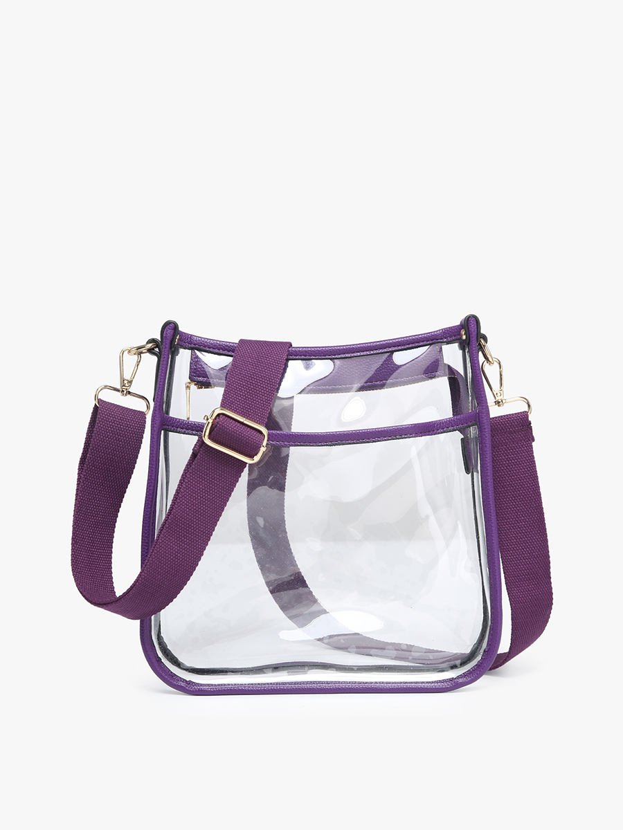 Jen & Co. - M2168CR Posie Clear Crossbody w/ Vegan Leather: Gold