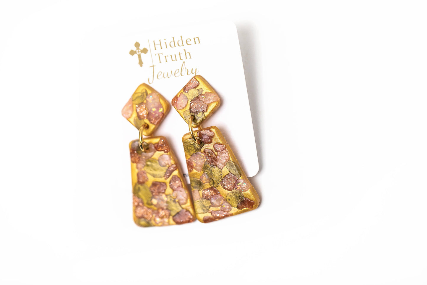 Hidden Truth Jewelry - Gold, Rose Gold, Bronze & Opal Double Dangles