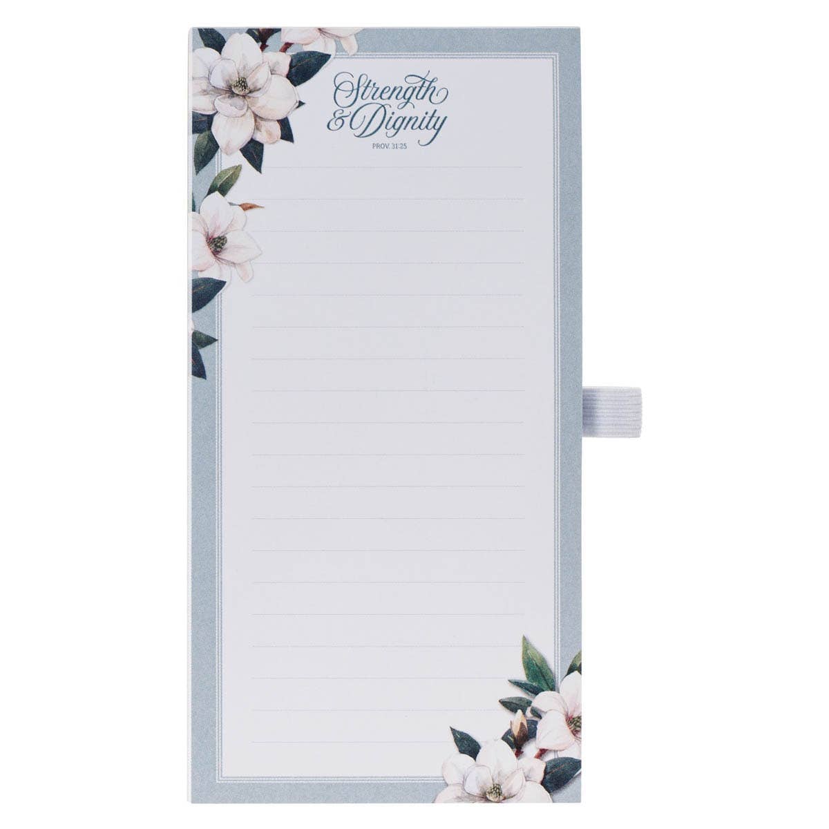 Christian Art Gifts - Magnetic Notepad w/pen Strength & Dignity Prov. 31:25