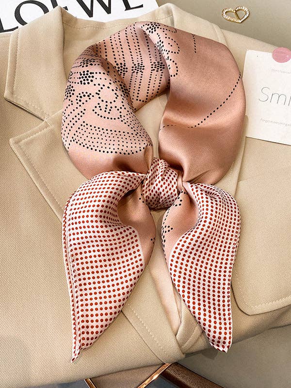 U.Z. Polka-Dot Leisure Fashion Scarf: ORANGE / One_size