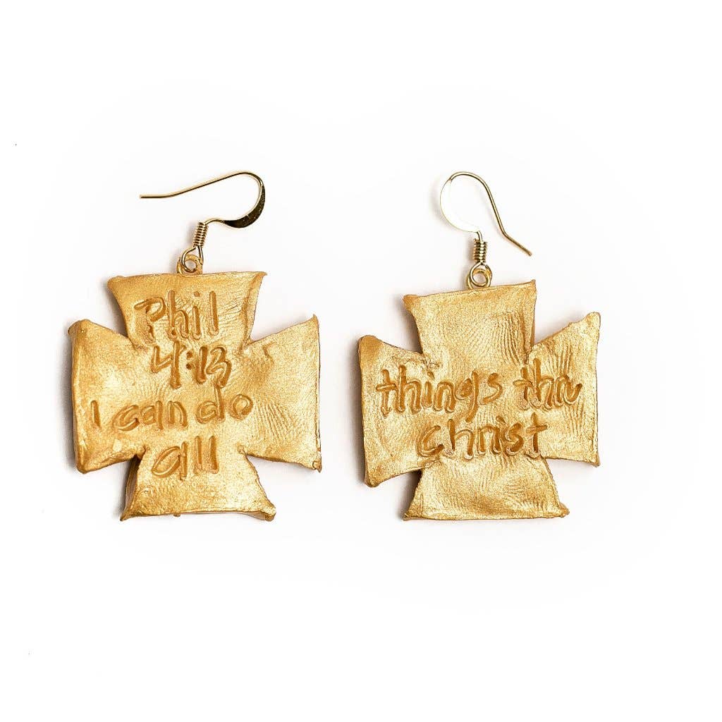 Hidden Truth Jewelry - Elizabeth Cross Dangles Earrings