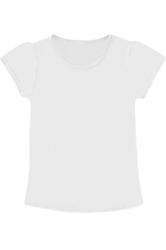 Cutie Patootie Clothing Girl's Softie Knit Scoop Neck Tee: White