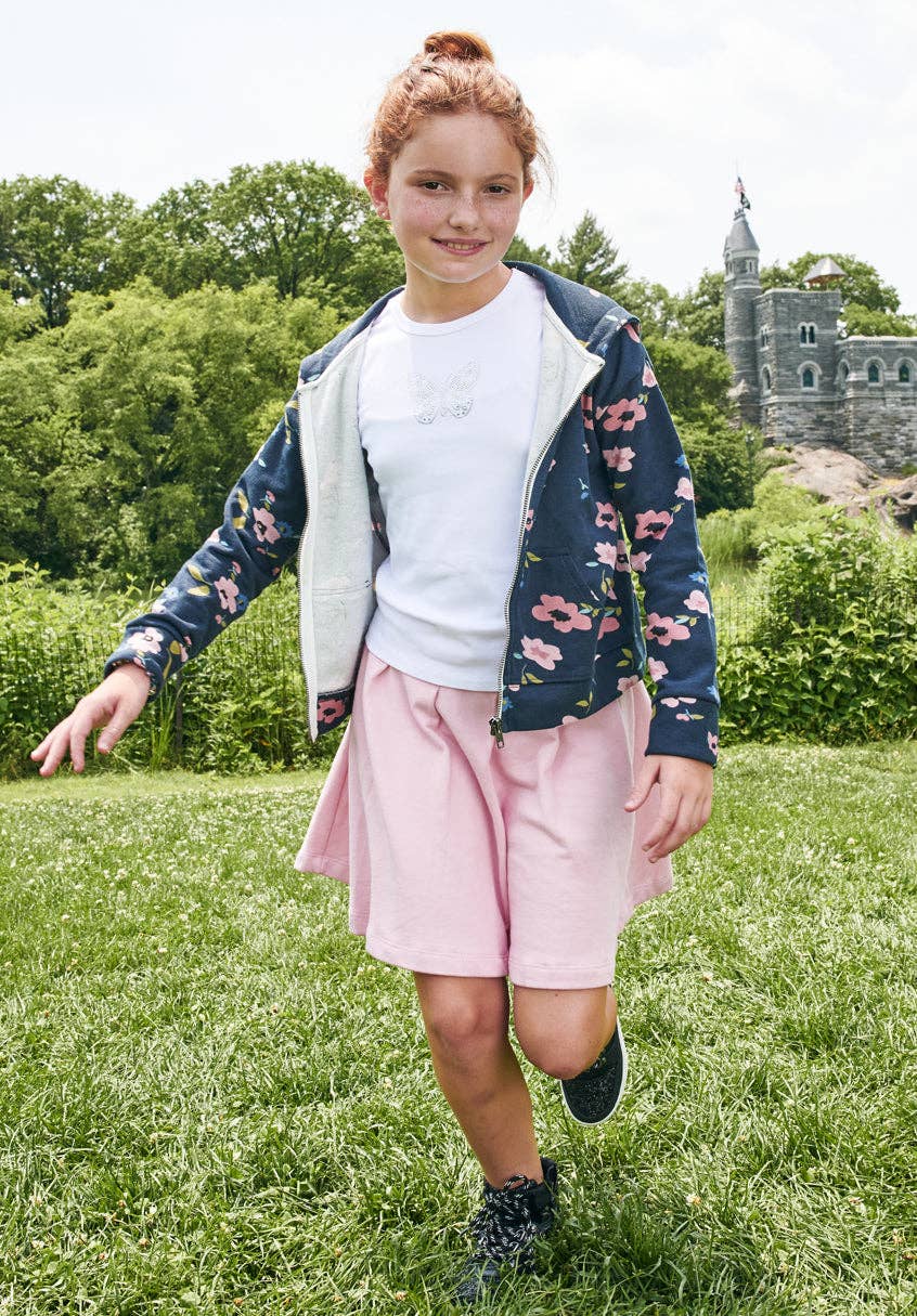 Kidpik - Jessica Pleated Skort: Aqua Haze / S-XXL