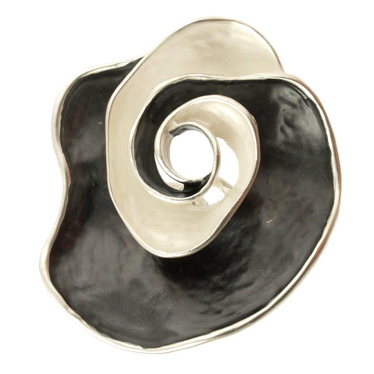 Origin Jewelry - Blue Flower Magnetic Brooch: Gr White