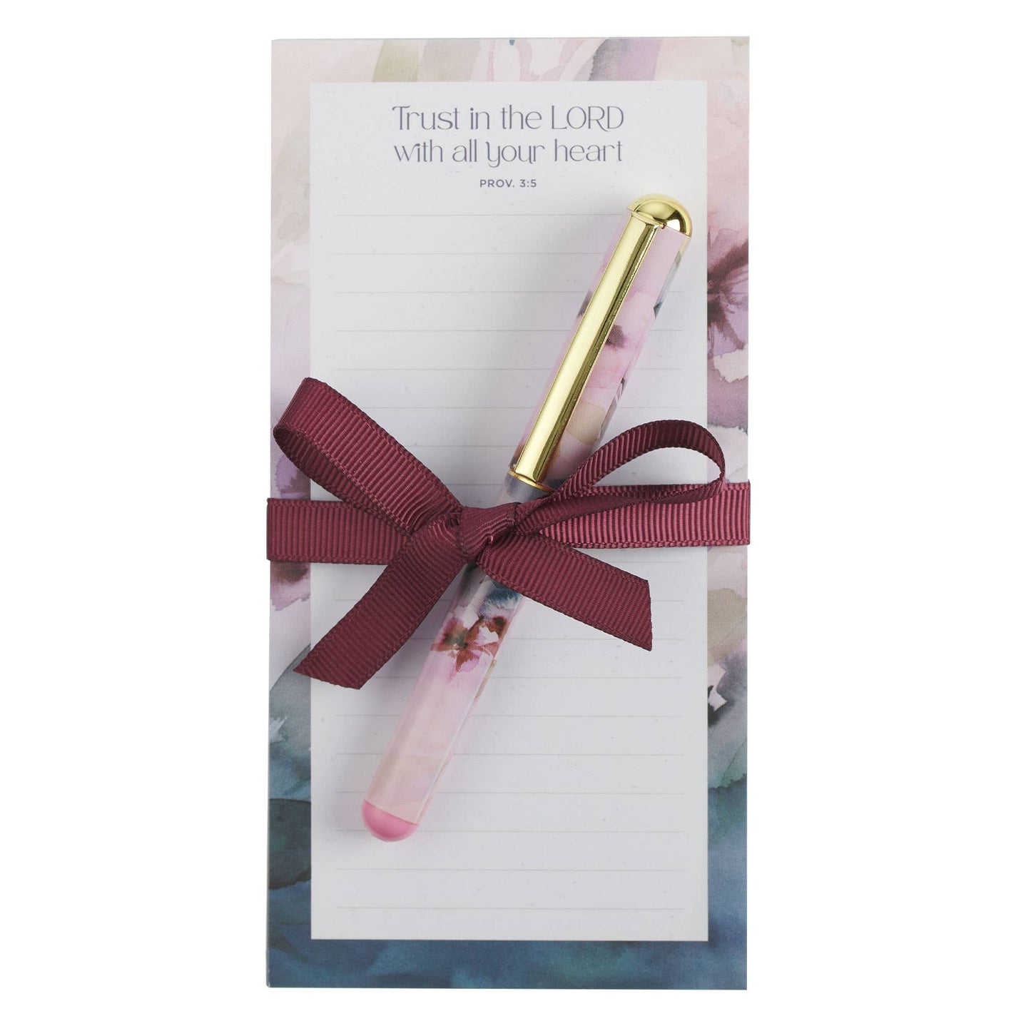 Christian Art Gifts - Magnetic Notepad w/pen Trust in the Lord Prov. 3:5