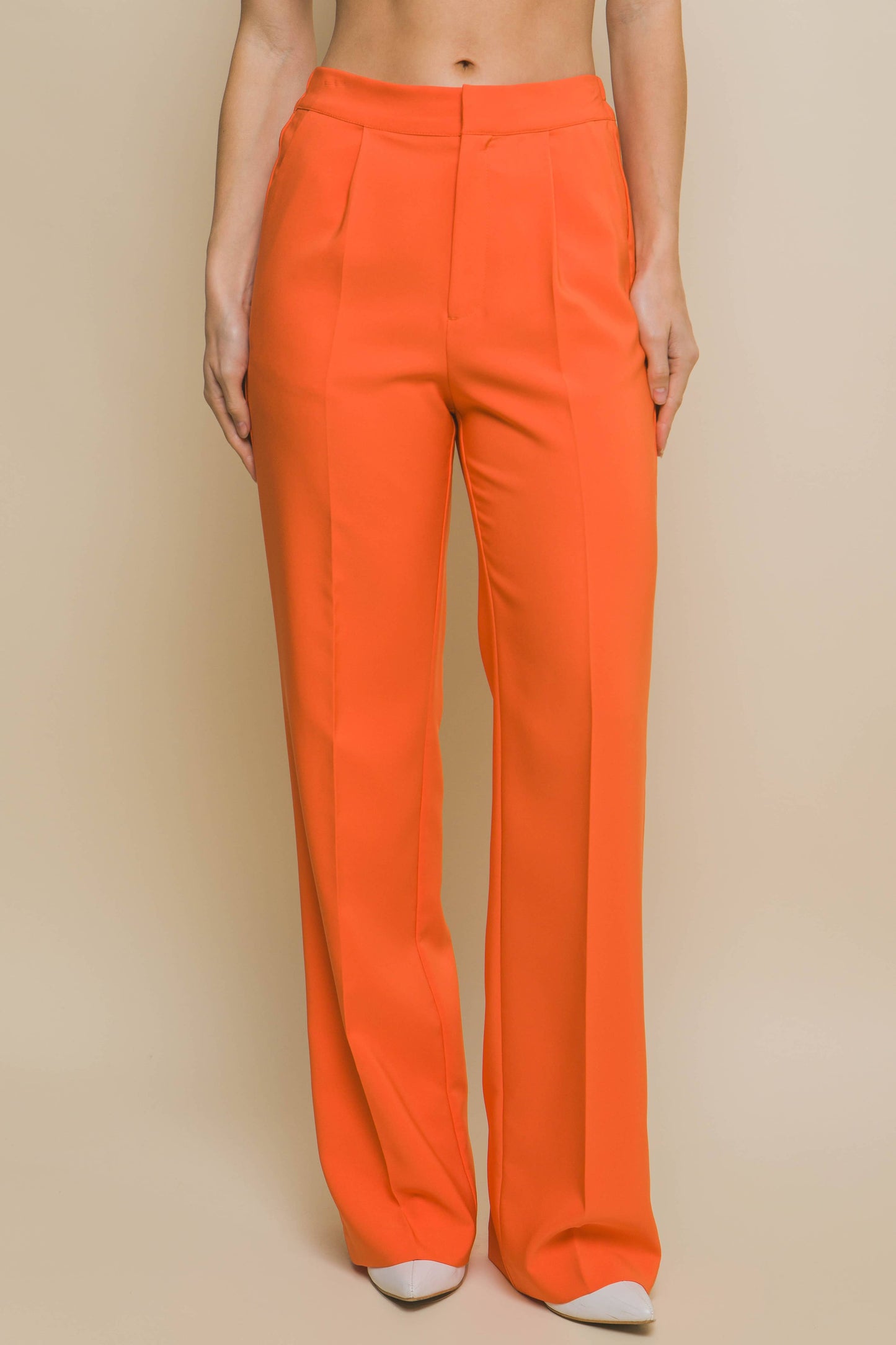42POPS - ",...SI-25289 Regular-Fit Dress Pants w/ Elastic Back: Black-159548 / L