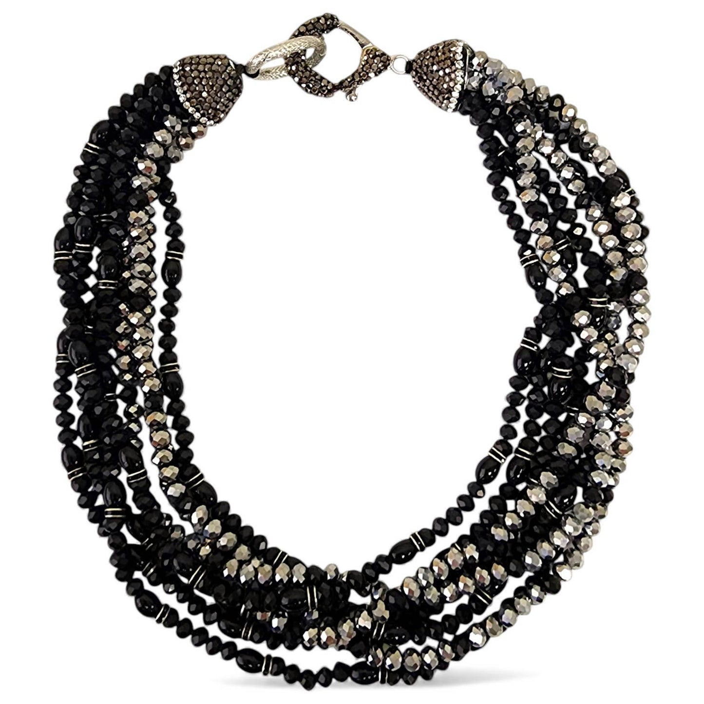 Bijoux Envie Statement Jewelry - Chunky Beaded Collar Necklace | Handmade Statement Jewelry