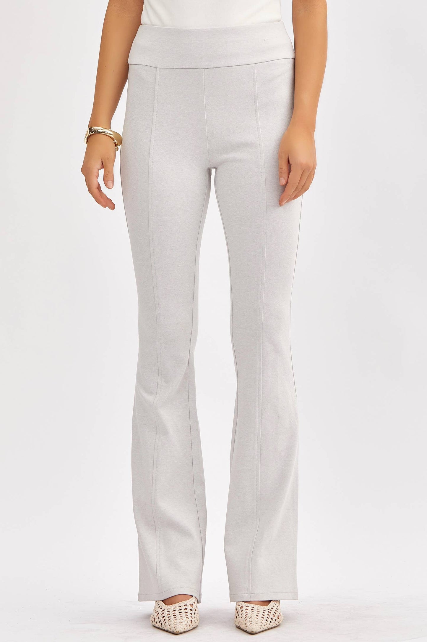 Dear Scarlett - Magic High Waisted Kick Flare Pants: VIOLET / M