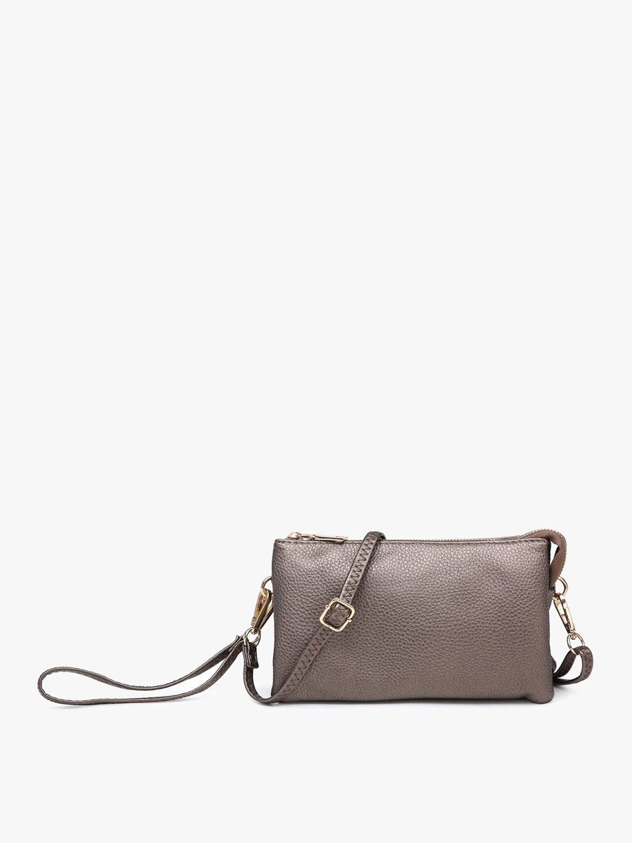 Jen & Co. - M013 Riley Monogrammable 3 Compartment Crossbody/Wristlet: Valentine