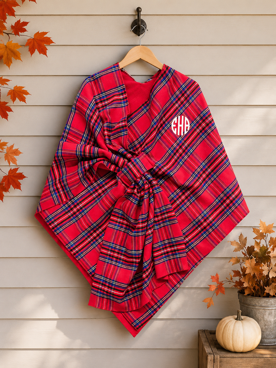 Top It Off - Kate Tartan Plaid Keyhole Wrap - Fall 2026: Red Tartan Plaid