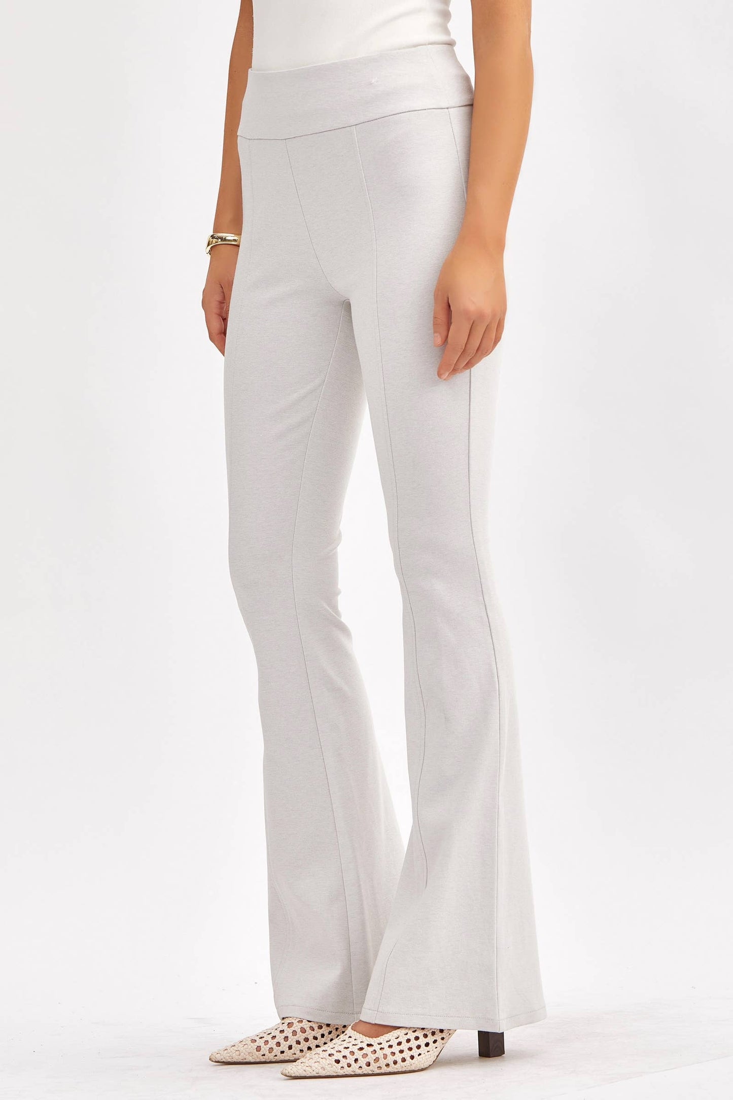 Dear Scarlett - Magic High Waisted Kick Flare Pants: VIOLET / M