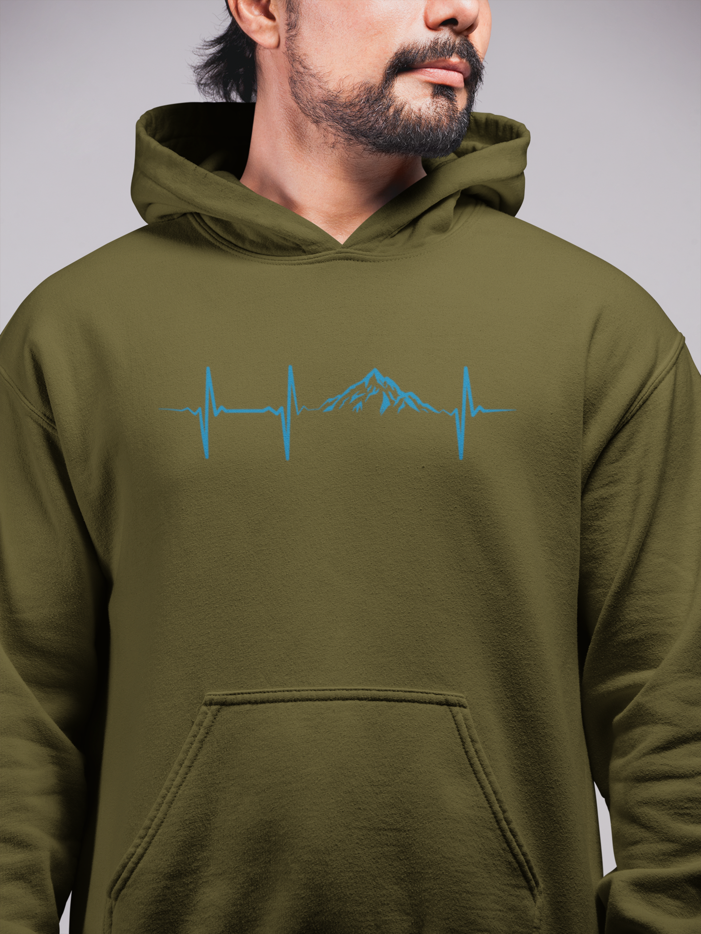Hunt Hook Eat - Mountain Pulse Hoodie: Navy / Large