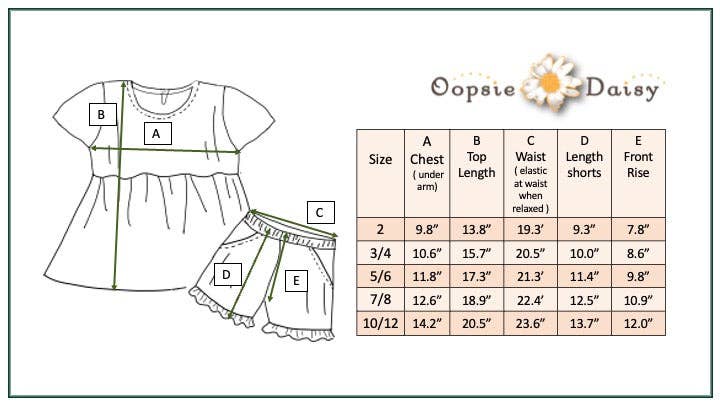 Oopsie Daisy - Kids Tropical Floral Pocket Ruffle Spring Summer Short Set: 5/6