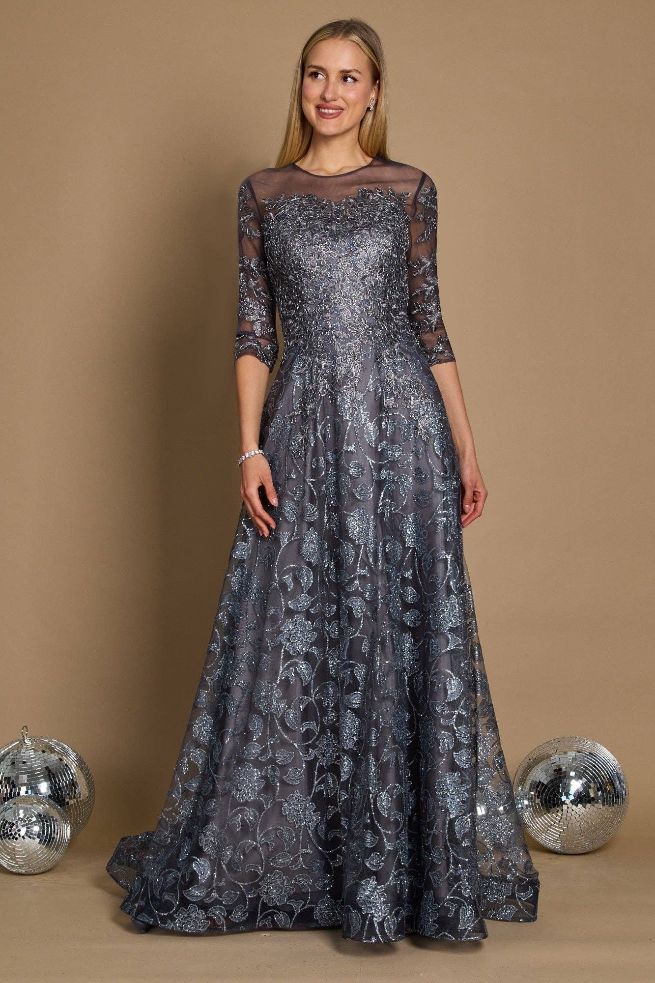 Kos Couture - Long Formal Evening Dress  Wholesale: Black / L